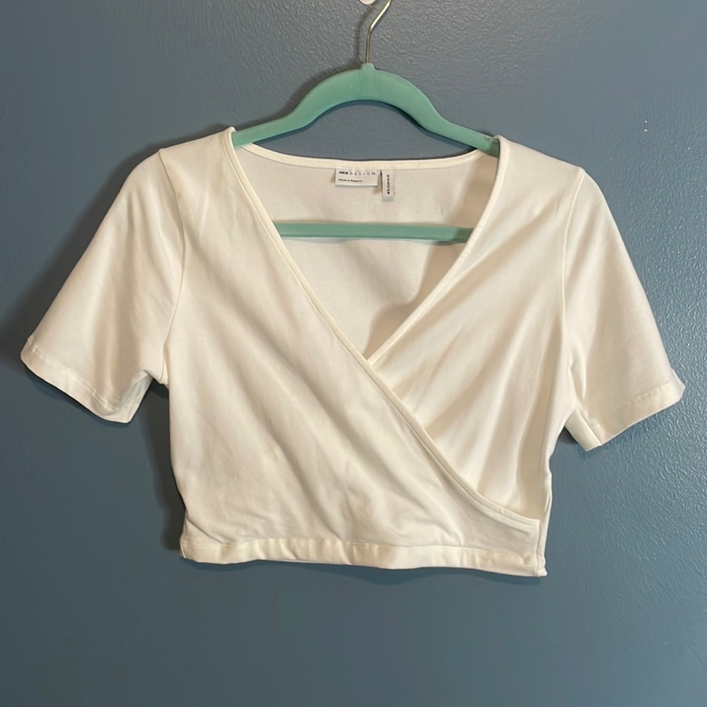 ASOS Wrap Front Crop Tee